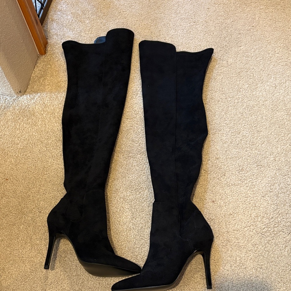 Charles by Charles David Over the Knee Suede Black Boots